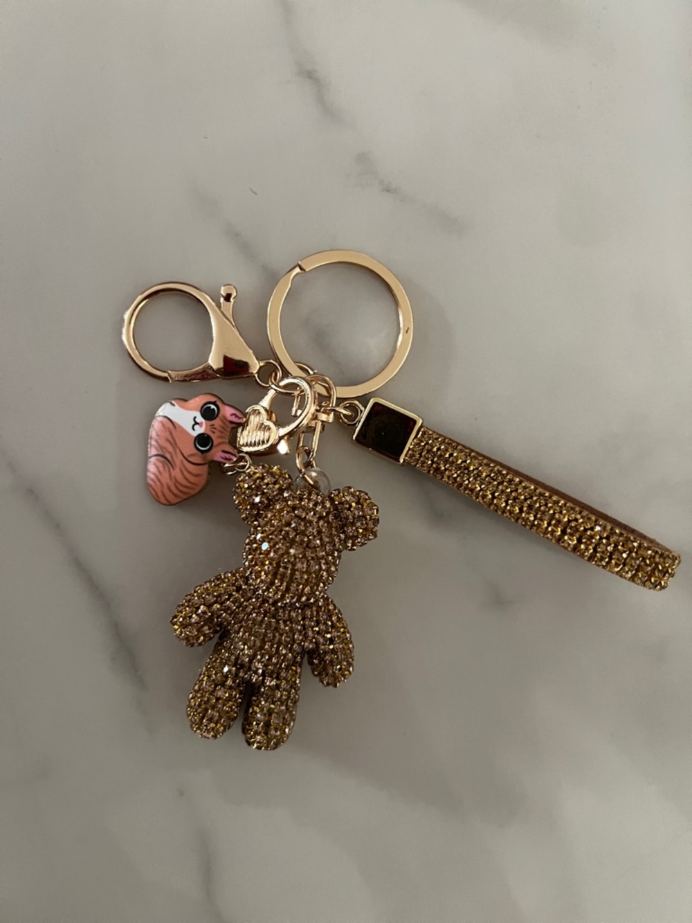 Teddy Bear Keychain with Wrist Strap - Picture 4 of 6
